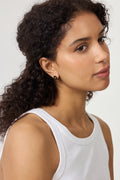 Icon Enamel Stud Earrings - Tory Gold/Black