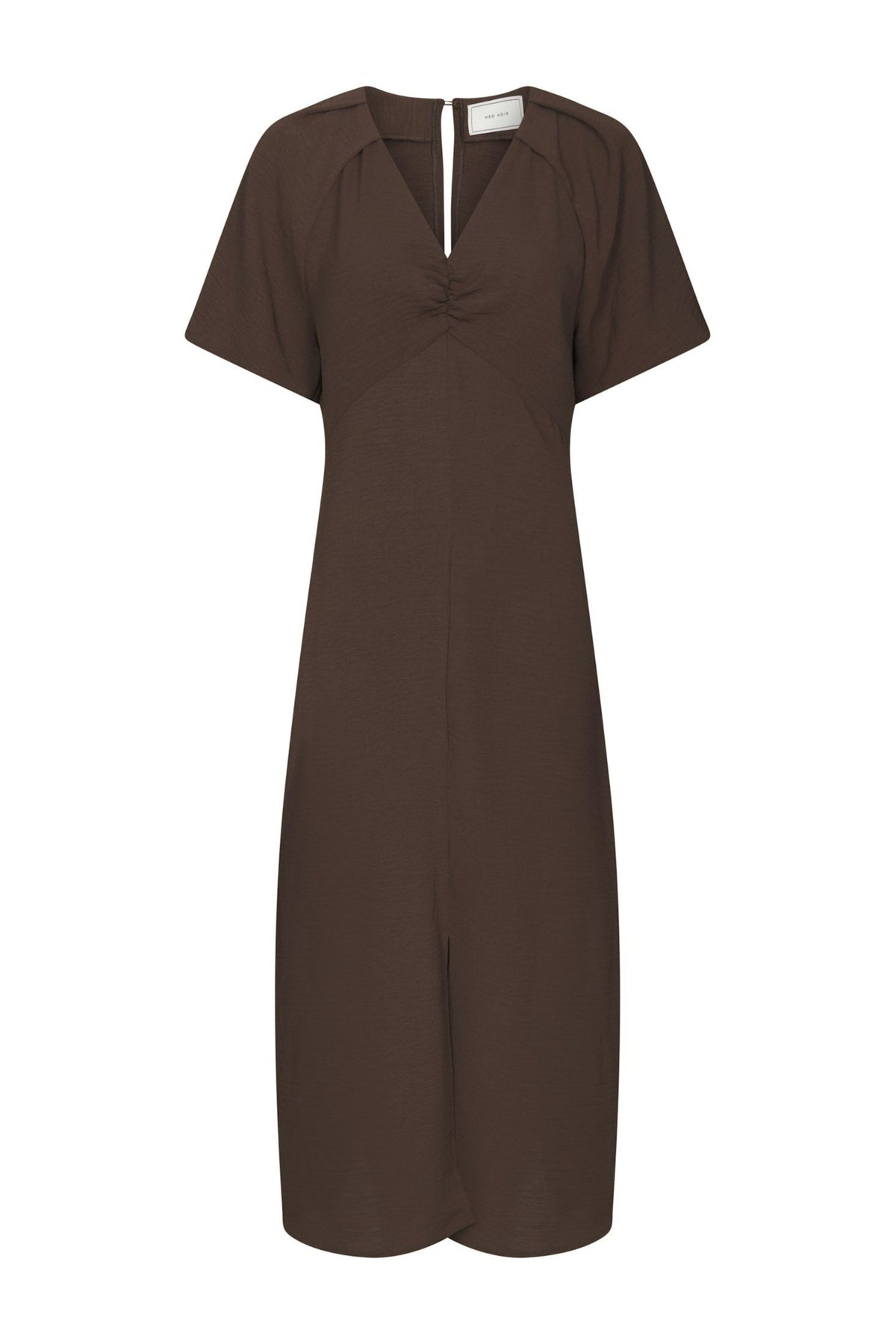Bomba Structure Solid Dress - Dark Brown