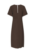 Bomba Structure Solid Dress - Dark Brown