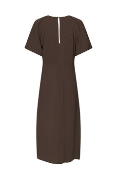 Bomba Structure Solid Dress - Dark Brown