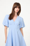 Halli Linen Dress - Light Blue
