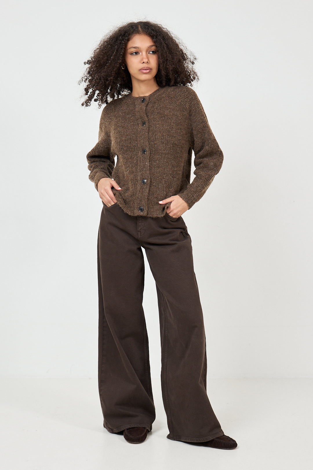 Lulu Ls Knit Short Cardigan Noos - Dachshund Melange