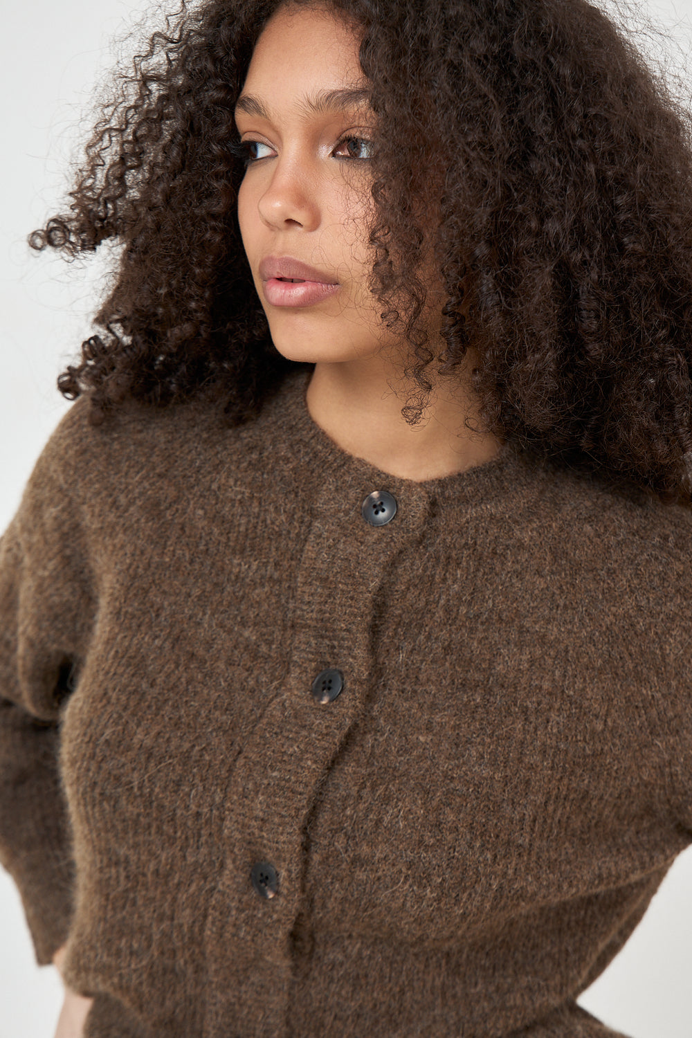 Lulu Ls Knit Short Cardigan Noos - Dachshund Melange