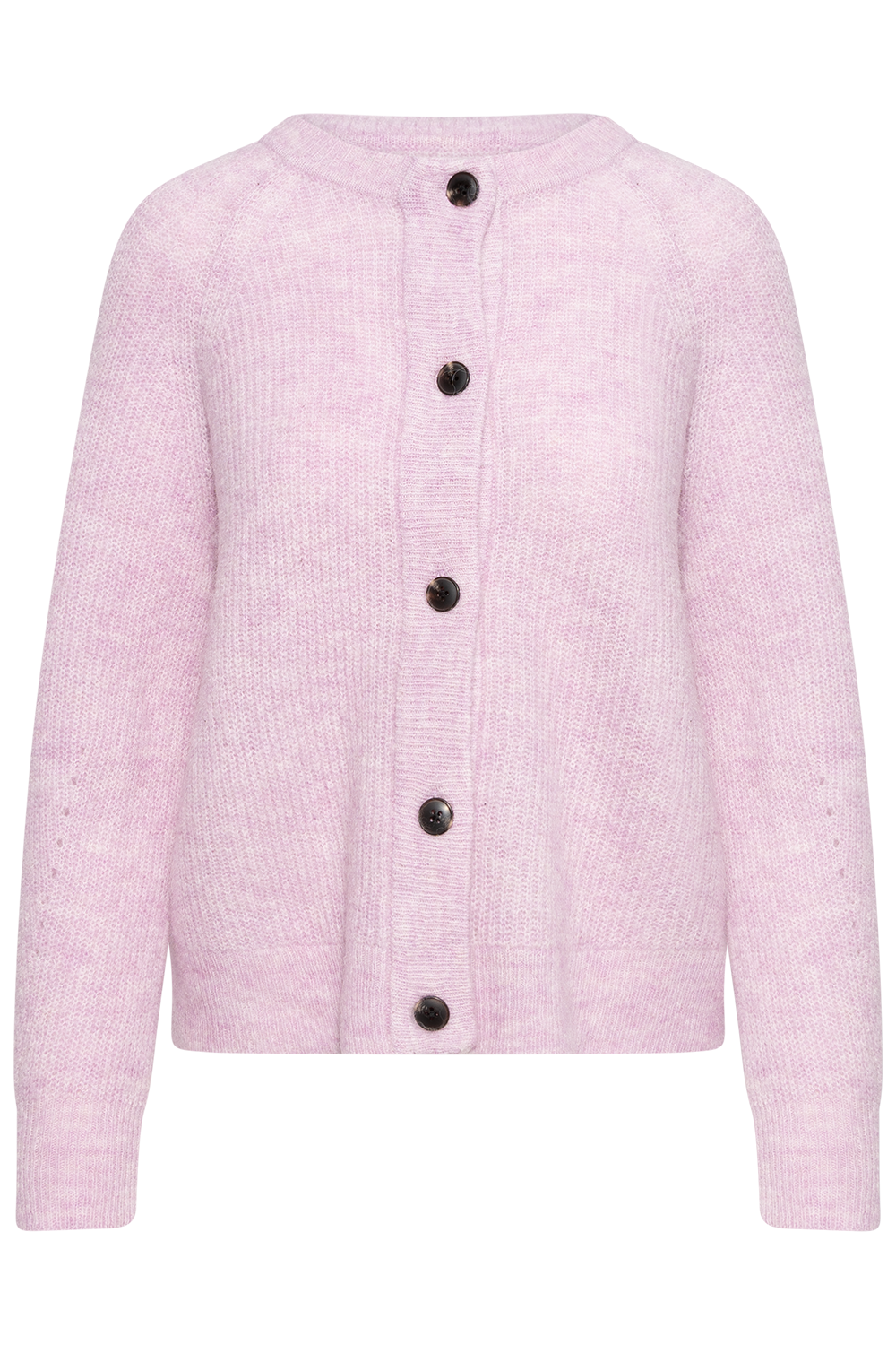 Lulu Ls Knit Short Cardigan - Winsome Orchid Melange