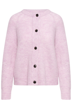 Lulu Ls Knit Short Cardigan - Winsome Orchid Melange