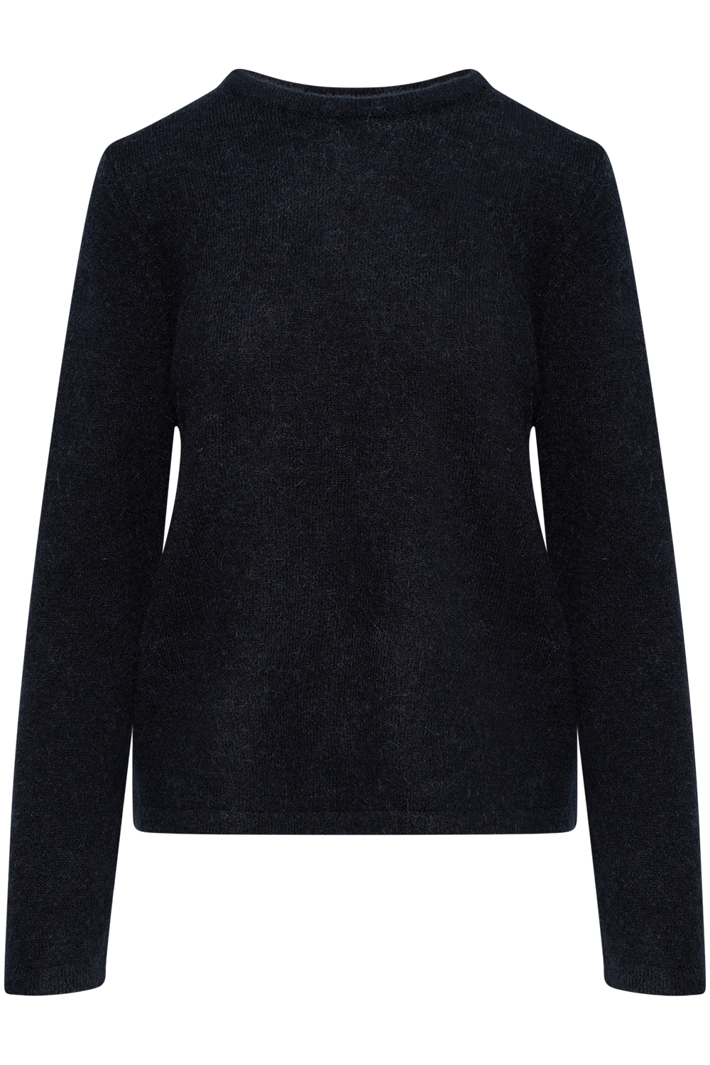 Lulu New Ls Knit O-Neck - Dark Sapphire Melange