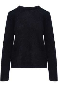 Lulu New Ls Knit O-Neck - Dark Sapphire Melange