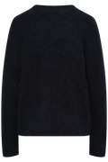 Lulu New Ls Knit O-Neck - Dark Sapphire Melange