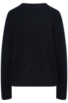 Lulu New Ls Knit O-Neck - Dark Sapphire Melange