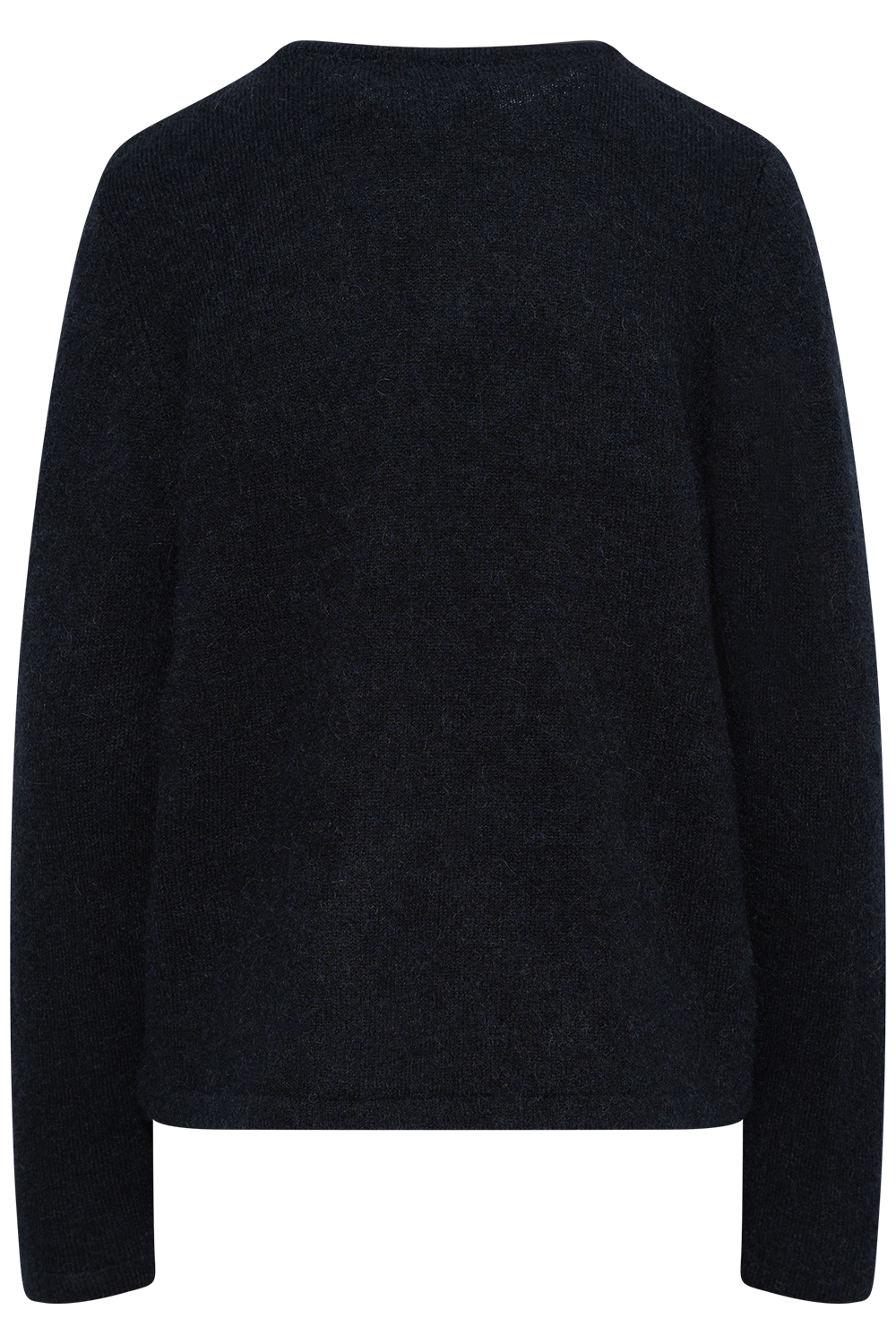 Lulu New Ls Knit O-Neck - Dark Sapphire Melange