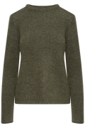 Lulu New Ls Knit O-Neck - Kalamata Melange