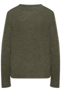 Lulu New Ls Knit O-Neck - Kalamata Melange