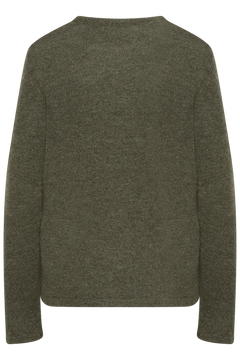 Lulu New Ls Knit O-Neck - Kalamata Melange