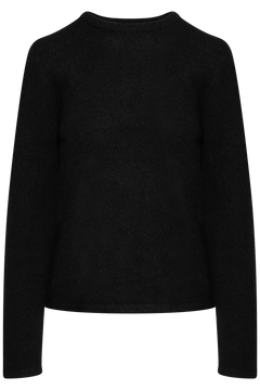 Lulu New Ls Knit O-Neck - Black