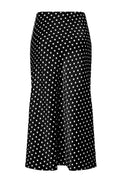 Yaspella Hw Midi Skirt - Black Small Birch Dots