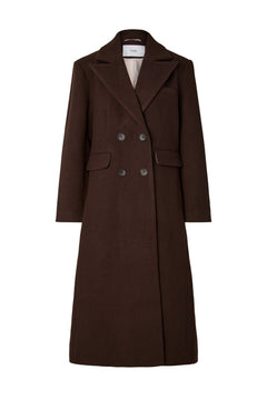 Yasroyla Ls Wool Blend Long Coat S. Noos - Coffee Bean