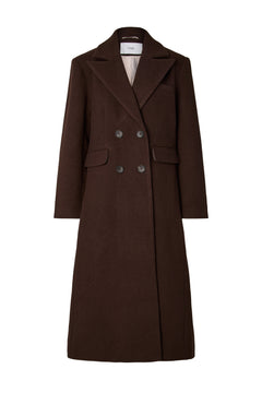 Yasroyla Ls Wool Blend Long Coat S. Noos - Coffee Bean