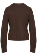 Yaselena Ls Knit Cardigan S. Noos - Coffee Bean Melange