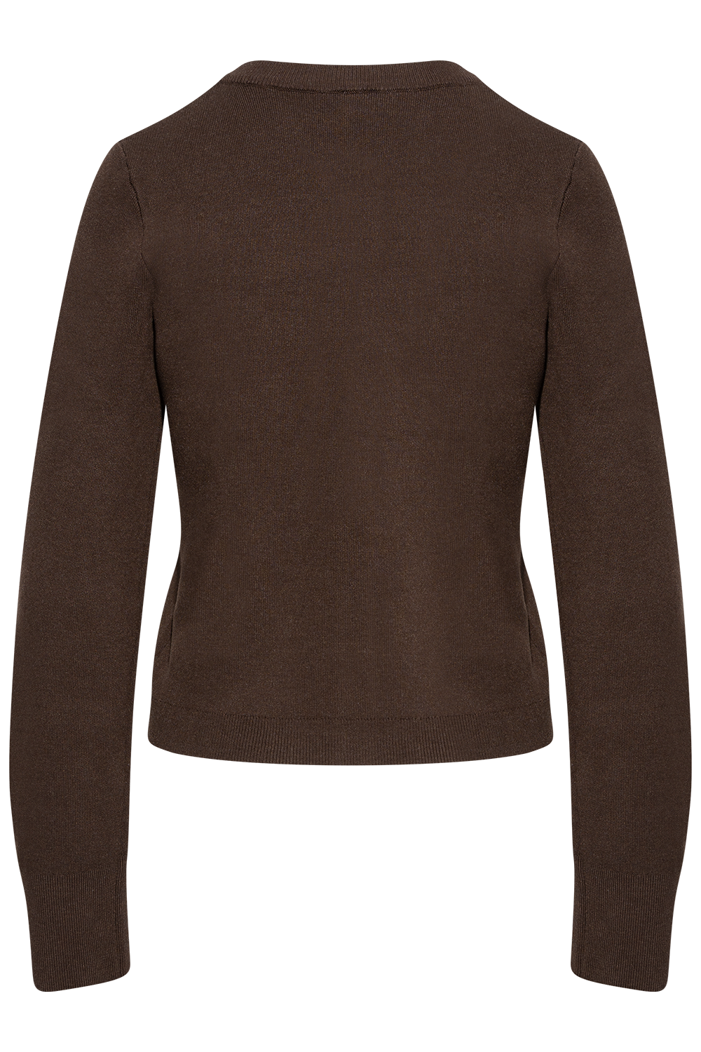 Yaselena Ls Knit Cardigan S. Noos - Coffee Bean Melange