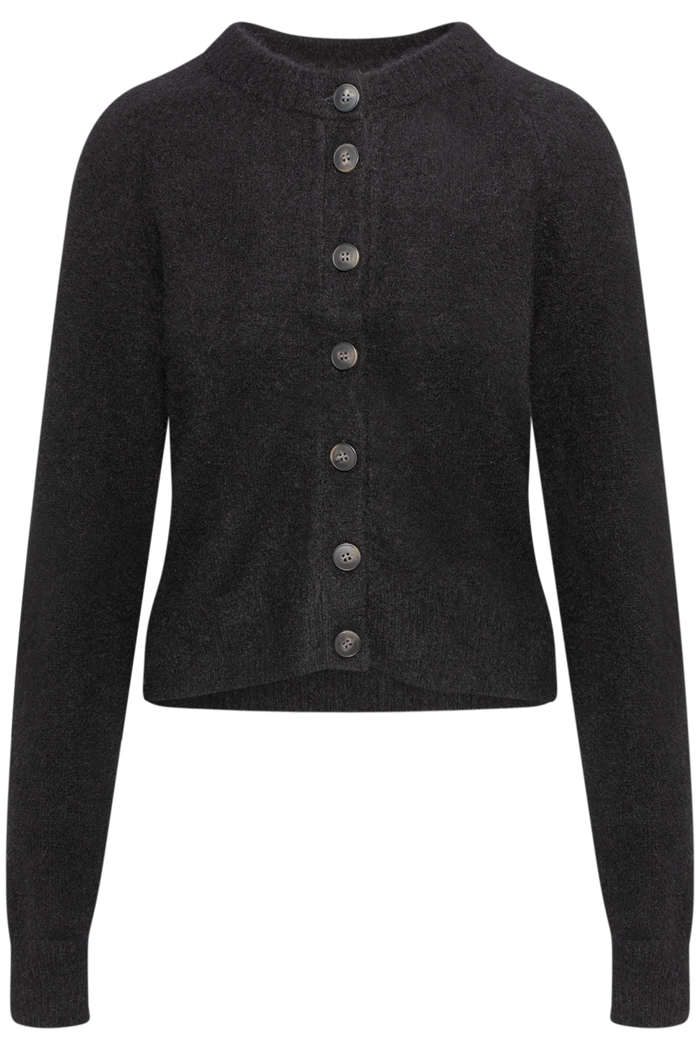 Yasjohi Ls Wool Blend Cardigan S. Noos - Black