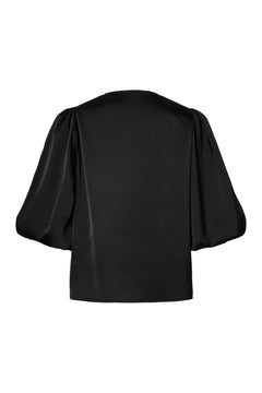 Yaspella 2/4 V-Neck Top S. Noos - Black