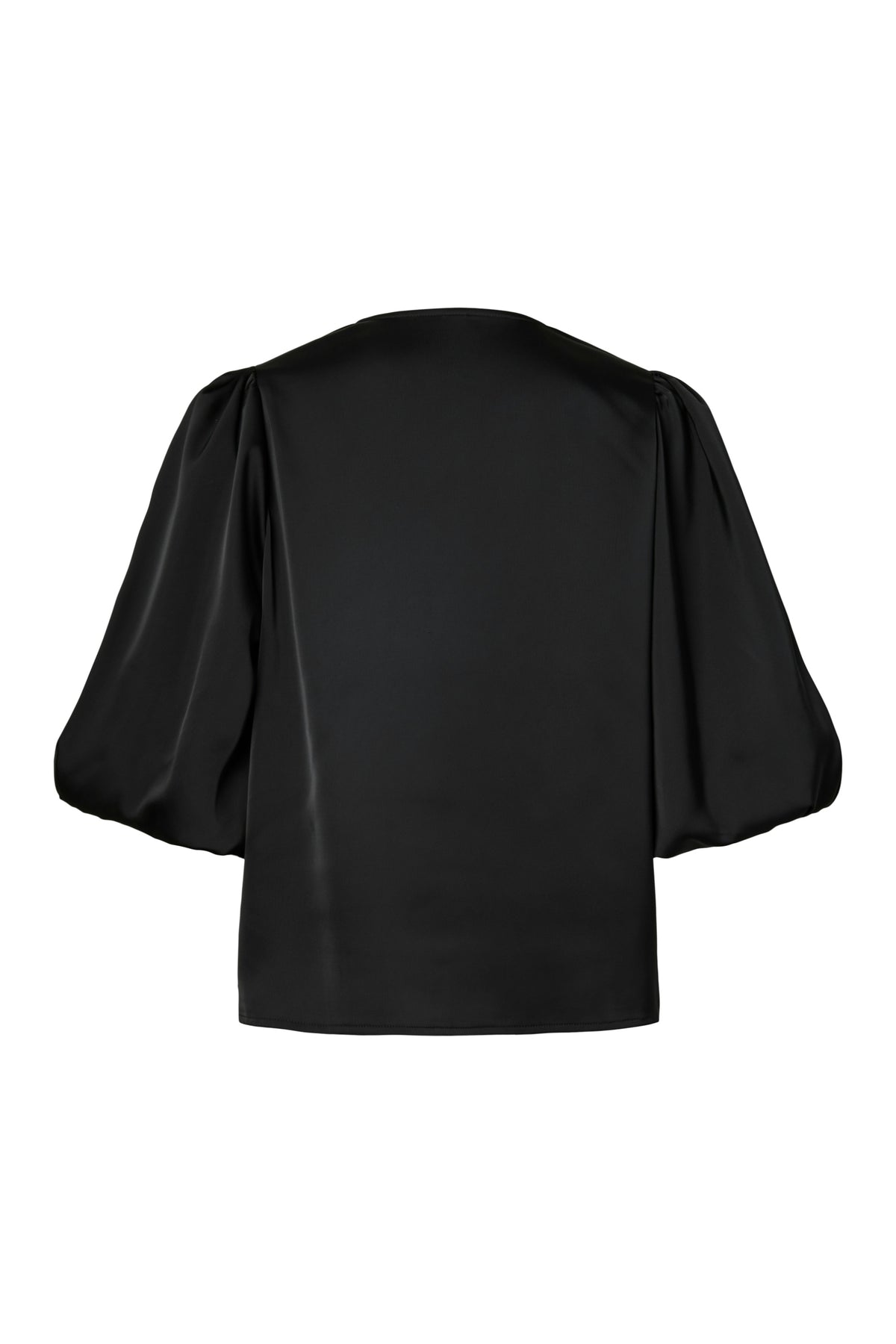 Yaspella 2/4 V-Neck Top S. Noos - Black