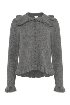 Yasfrilo Ls Knit Cardigan S. Noos - Medium Grey Melange