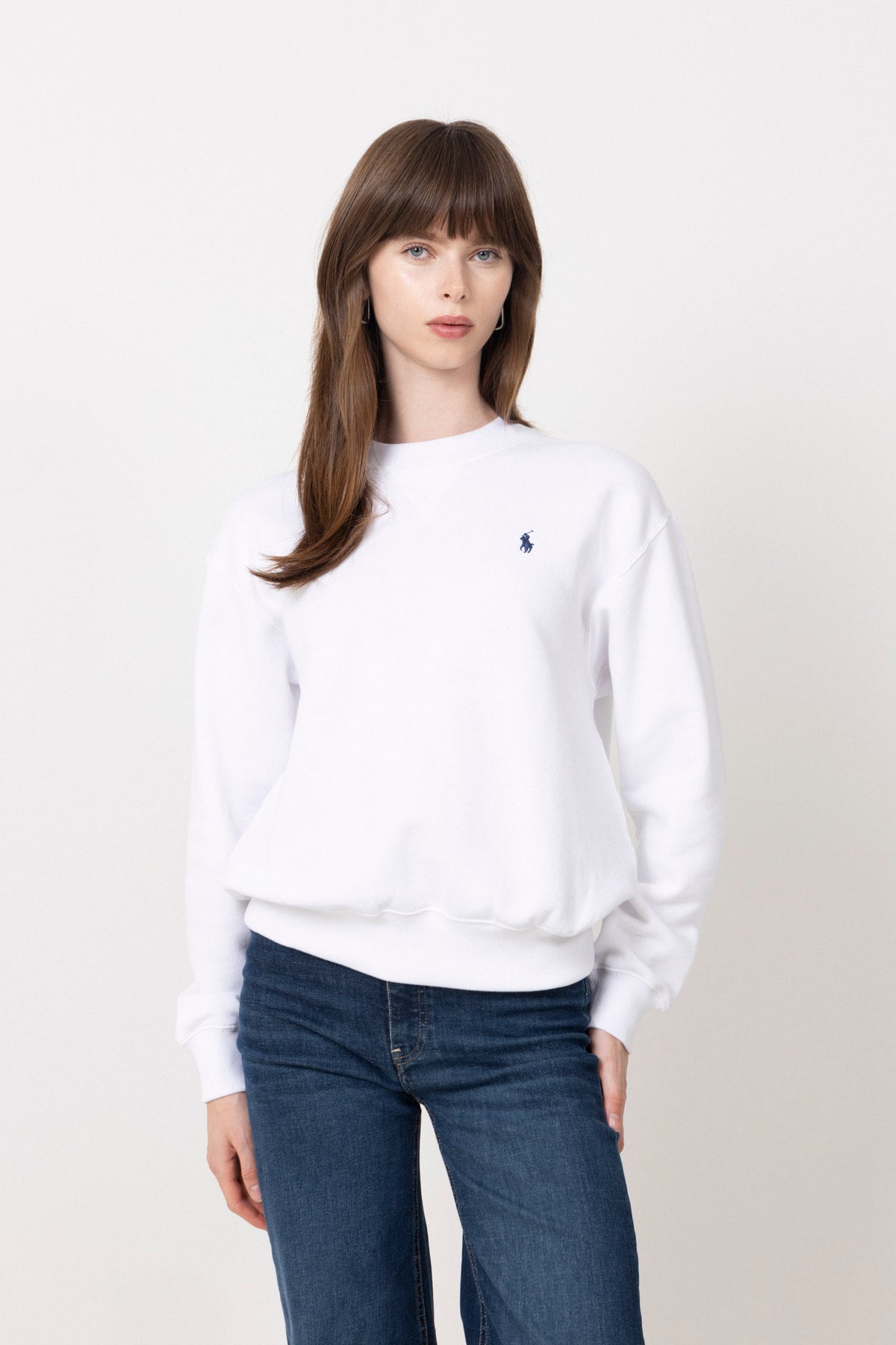 Fleece Crewneck - White