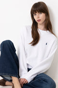 Fleece Crewneck - White