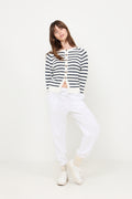 Fleece Drawstring Tracksuit Bottoms - White