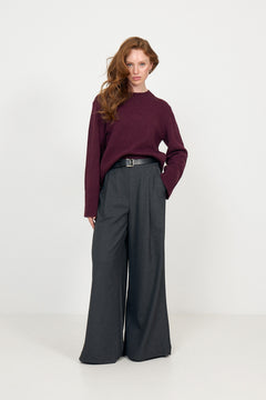 Mari Wool Sweater - Bordeaux