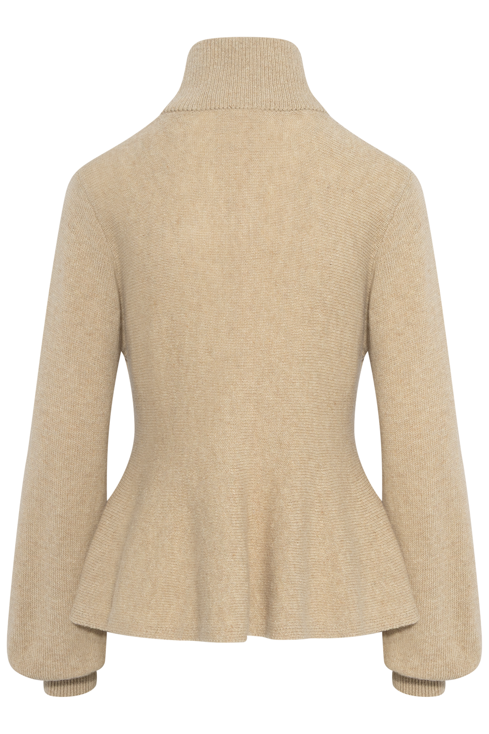 Mai Wool Zip Cardigan - Beige Melange