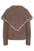 Leonora Wool Scarf Sweater - Brown Melange