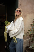 Ane Wool Pointelle Scarf - Creme