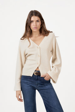 Else Wool Cardigan - Creme