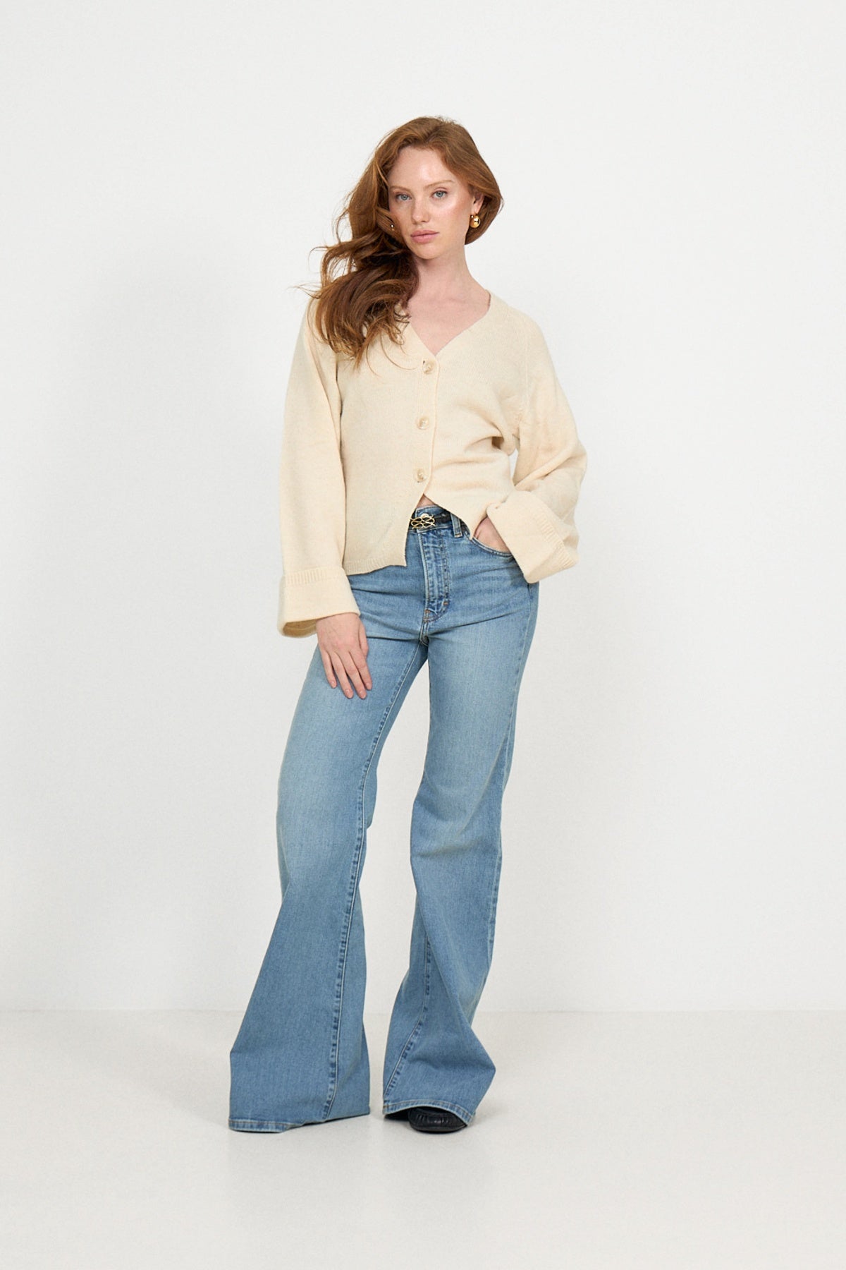 Else Wool Cardigan - Creme