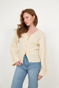 Else Wool Cardigan - Creme