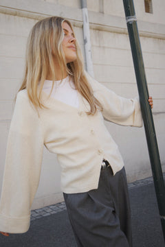 Else Wool Cardigan - Creme