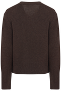 Maria Wool V-Neck Sweater - Dark Brown
