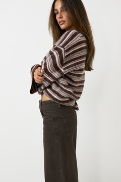 Olivia Wool Polo - Brown Mix