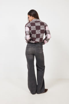 Mix Stripe Polo Collar Sweater - Multichecks Mix