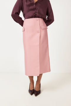 Pencil Midi Skirt - Haze Pink