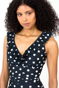 Agnes Swimsuit - Black White Dot