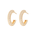 Medium Chunky Hoops - White