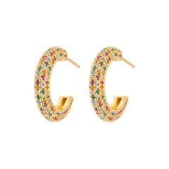 Medium Chunky Hoops - Multi
