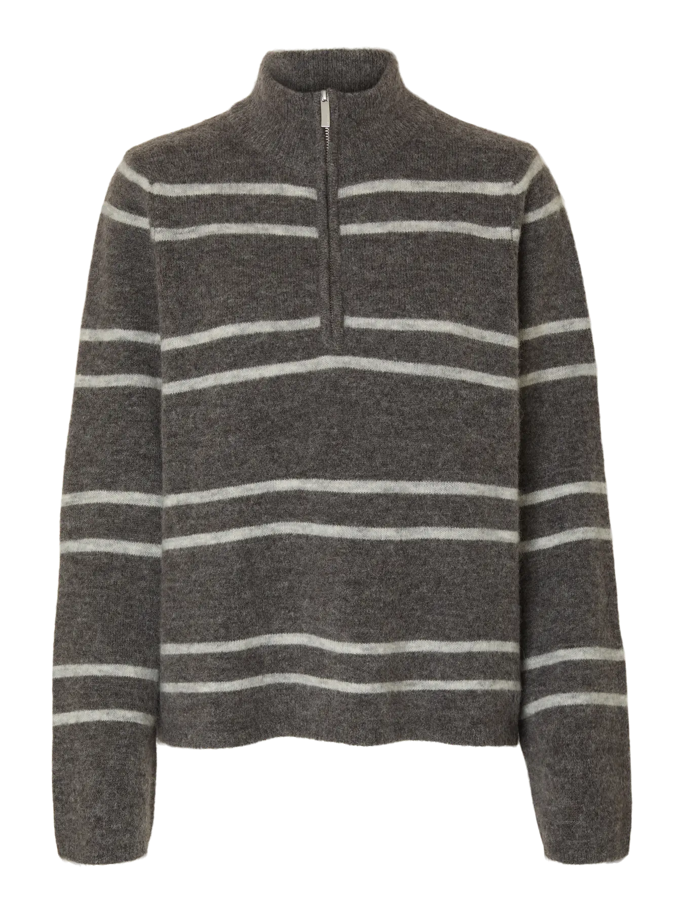 Lulu Ls Knit Half Zip - Medium Grey Melange Lgm