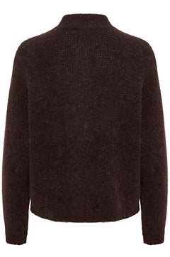 AlphaGZ Short Cardigan - Deep Brown Melange