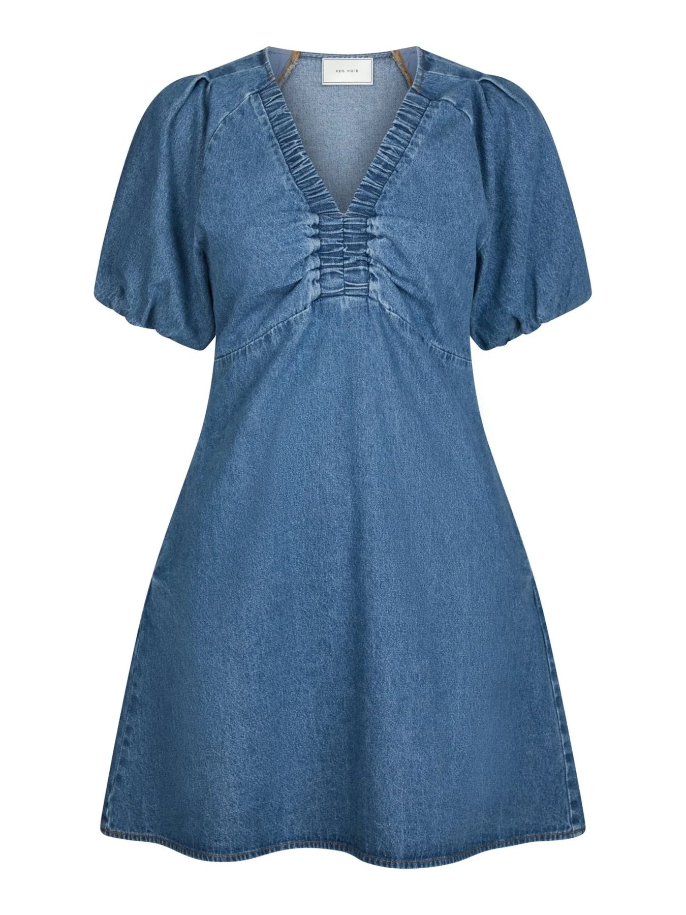 Neo Noir - Kjoler - Uma Denim Dress - Blue