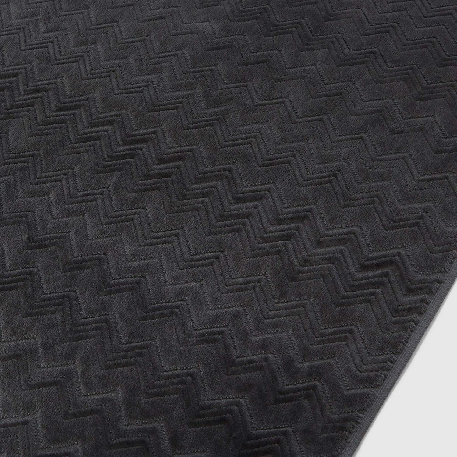 Chalk Bath Mat W/Rubber Bands - Anthracite Grey