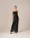 Sequins Strap Dress - Black